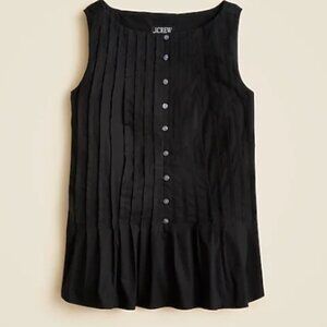 NWT - J.Crew Pintuck top in premium-weight cotton poplin (original price $128)